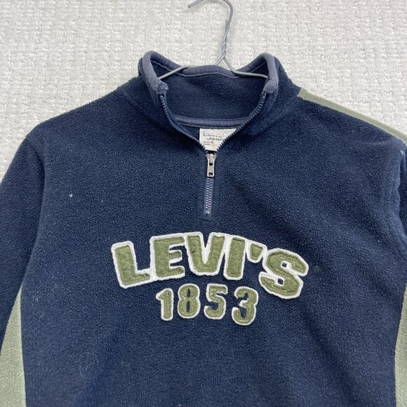 Levi's Polar Fleece Forest Green Jacket Adventure Kid’s Pullover Youth Boys Sz 6 - Picture 2 of 15